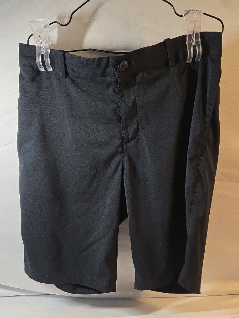 Nike Black Men's Flat-Front Athletic Shorts